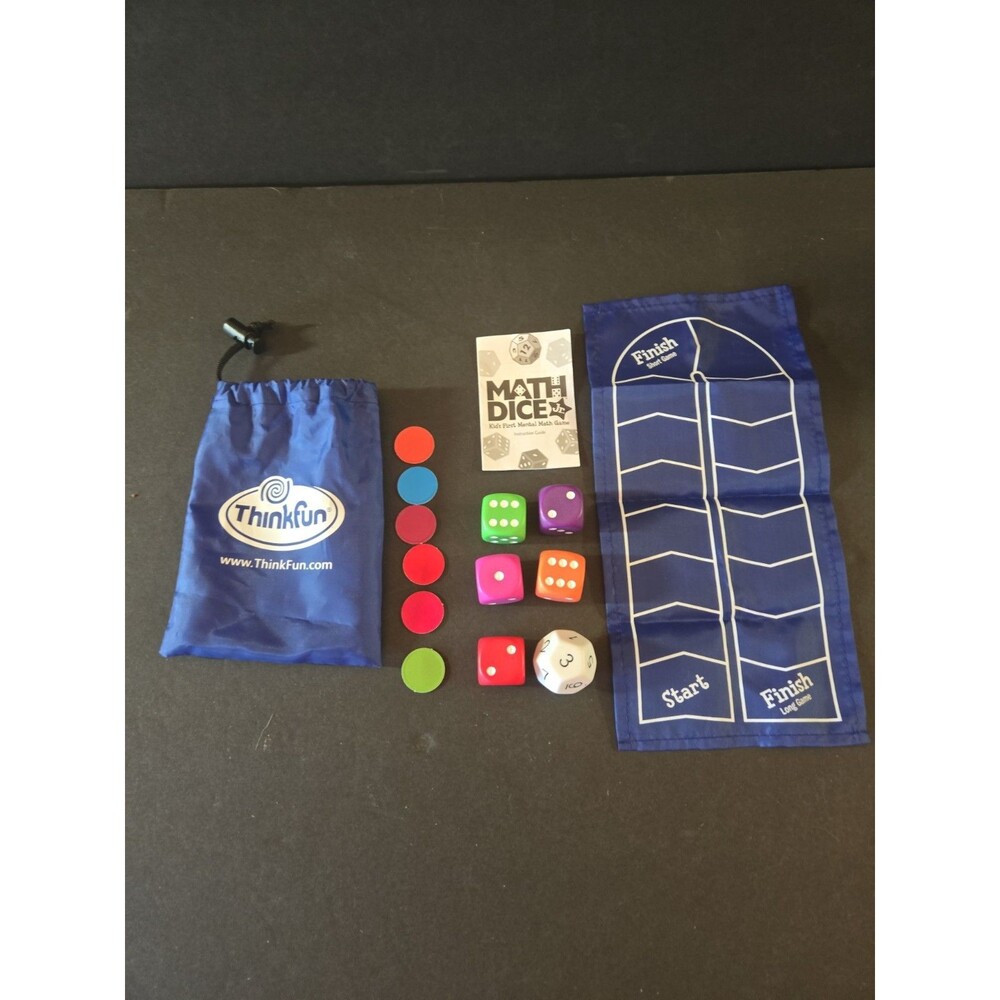 ThinkFun Math Dice Jr. -Fun Game that Teaches Mental Math Skills Complete